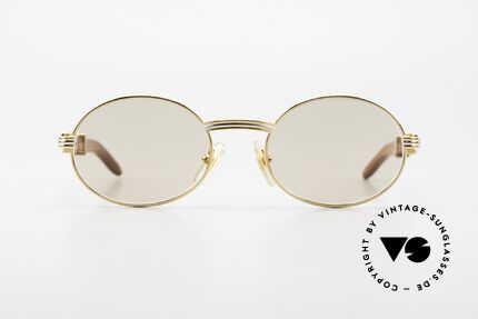 Cartier Giverny Ovale Edelholz Sonnenbrille, aus afrik. Bubinga-Holz gefertigt, Gr. 51°20, 130, Passend für Herren und Damen