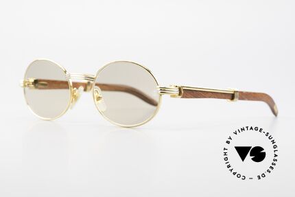 Cartier Giverny Ovale Edelholz Sonnenbrille, kostbare Rarität der teuren 'Precious Wood' Serie, Passend für Herren und Damen