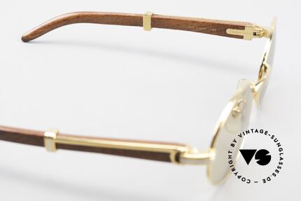 Cartier Giverny Ovale Edelholz Sonnenbrille, KEINE Retrobrille, sondern ein Original von 1990!, Passend für Herren und Damen