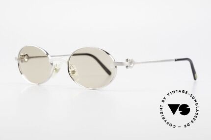 Cartier Spider Ovale Luxus Sonnenbrille 90er, gebürstete Platin-Lackierung; entsprechend wertig, Passend für Herren und Damen