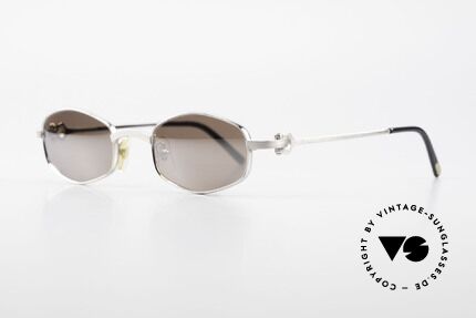 Cartier Ginger Luxus Brille Silber Verspiegelt, gebürstete Platin-Lackierung; entsprechend wertig, Passend für Herren und Damen Cartier Ginger Luxus Brille Silber Verspiegelt, gebürstete Platin-Lackierung; entsprechend wertig, Passend für Herren und Damen