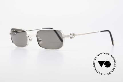 Cartier Dreamer Luxus Brille Polarisierend S, gebürstete Platin-Lackierung; entsprechend wertig, Passend für Herren und Damen