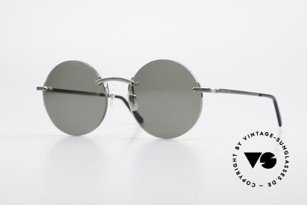 Cartier T-Eye Madison Runde Luxus Sonnenbrille, edle runde Cartier Titanium-Sonnenbrille von 1999, Passend für Herren und Damen