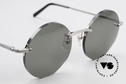 Cartier T-Eye Madison Runde Luxus Sonnenbrille, 2.hand Modell in neuwertigem Zustand + GUCCI Etui, Passend für Herren und Damen