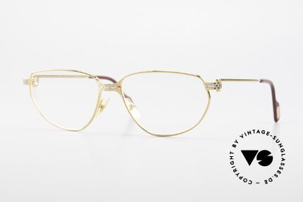 Cartier Panthere Windsor - S Alte Luxusbrille der 1990er, vintage Cartier Panthère Windsor Luxus-Brillenfassung, Passend für Damen