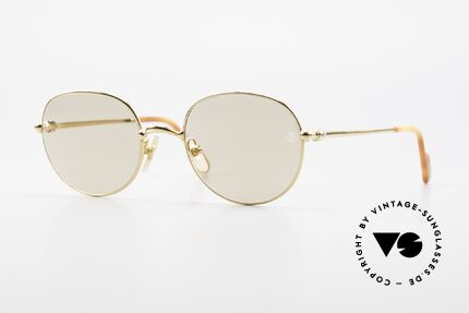 Cartier Antares Runde 90er Luxus Sonnenbrille, KLEINE runde Cartier VINTAGE Designer-Sonnenbrille, Passend für Herren und Damen
