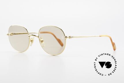 Cartier Antares Runde 90er Luxus Sonnenbrille, Name Antarès = der hellste Stern im Sternbild Skorpion, Passend für Herren und Damen