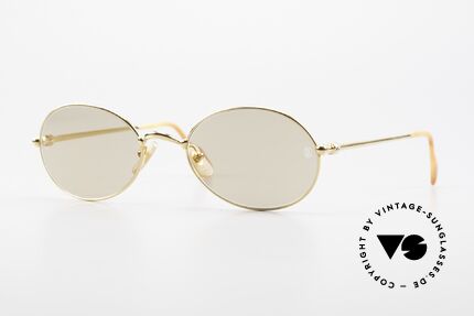 Cartier Saturne - L Ovale 90er Luxus Sonnenbrille, sehr RARE ovale Cartier vintage Designer-Sonnenbrille, Passend für Herren und Damen