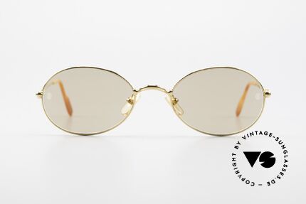 Cartier Saturne - L Ovale 90er Luxus Sonnenbrille, Modell aus der feinen 'Thin Rim' Collection von Cartier, Passend für Herren und Damen