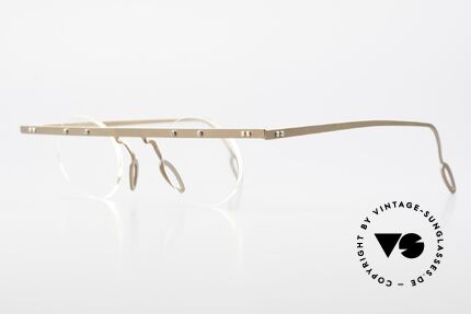 Theo Belgium Tita VII 9 Titanium 90er Vintage Brille, TITA-Serie = XL Titanium Modelle von THEO der 1990er, Passend für Herren und Damen