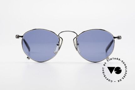 Jean Paul Gaultier 55-1171 JPG Designer Sonnenbrille, außergewöhnliche Rahmenform mit blauen Gläsern, Passend für Herren und Damen