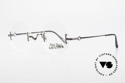 Jean Paul Gaultier 55-9172 Randlose JPG Designerbrille, ein Designerstück eben (Lackierung in gunmetal / grau), Passend für Herren und Damen