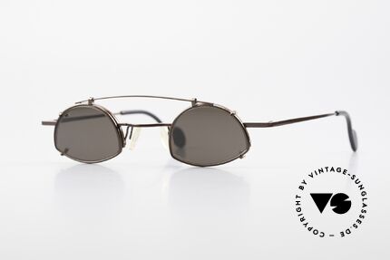 Theo Belgium Poco Kleine Brille mit Sonnenclip, vintage Theo Belgium Brillenfassung + Sonnen-Clip, Passend für Herren und Damen