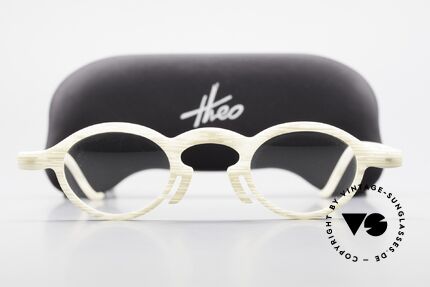 Theo Belgium Phone Brille in Elfenbein Optik, Größe: medium, Passend für Herren und Damen