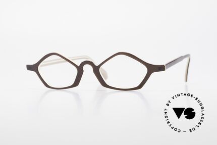 Theo Belgium Polygone Vieleck Brille Aus Kunststoff, vintage 90er Theo Belgium Brille in KLEINER Größe, Passend für Herren und Damen