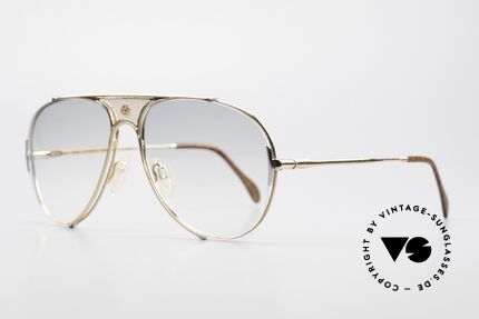 St. Moritz 401 Seltene Jupiter Sonnenbrille, Top-Qualität (Federgelenk-Bügel mit Wurzelholzdekor), Passend für Herren