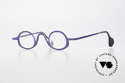 Theo Belgium Circle Trendsetter Vintage Brille, THEO Belgium Brille, Unisex-Modell in dunkel-blau!, Passend für Herren und Damen