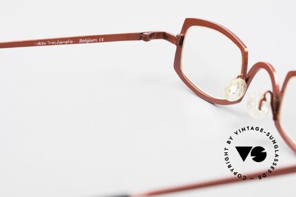 Theo Belgium Rectangle Rote Vintage Brille Damen, Größe: medium, Passend für Damen