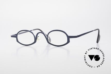 Theo Belgium Ellips Avantgarde Vintage Brille, THEO Belgium Brille, Unisex-Modell in dunkel-blau!, Passend für Herren und Damen