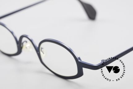 Theo Belgium Ellips Avantgarde Vintage Brille, ungetragenes Theo-Exemplar für die, die sich trauen, Passend für Herren und Damen