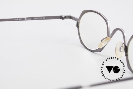 Theo Belgium Flower Runde Vintage Designerbrille, Größe: medium, Passend für Herren und Damen