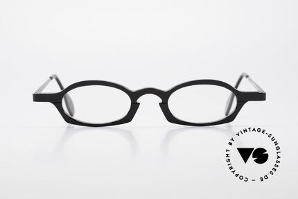 Theo Belgium Bioval Vintage Kombi Lesebrille 90er, sehr dezente Kombination aus Kunststoff und Metall, Passend für Herren und Damen