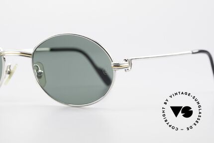 Cartier Saint Honore Ovale Luxus Sonnenbrille 90er, originale Sonnengläser mit CARTIER-Logo (100% UV), Passend für Herren