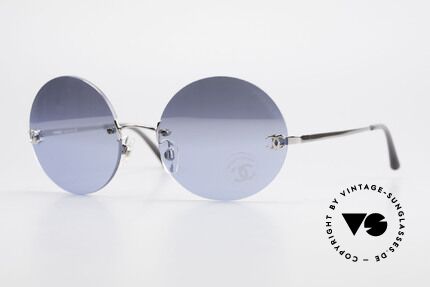 Chanel 4056 Runde Luxus Brille Randlos, CHANEL Brille 4056, Größe 53-18, 130 in Farbe c124, Passend für Herren und Damen