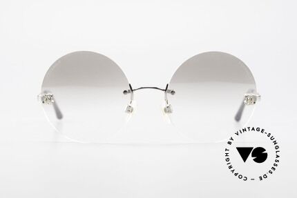 Chanel 4056 Runde Luxus Sonnenbrille 90er, runde Luxus-Sonnenbrille (randlos); MEDIUM Größe, Passend für Herren und Damen