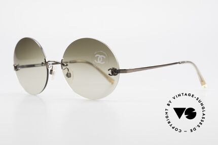 Chanel 4056 Runde 90er Luxus Sonnenbrille, Luxus-Lifestyle & Top-Funktionalität (wiegt nur 18g), Passend für Herren und Damen
