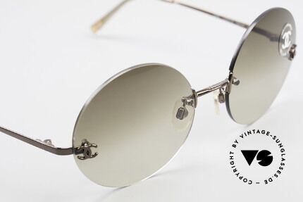 Chanel 4056 Runde 90er Luxus Sonnenbrille, ungetragenes Designerstück mit original Chanel Etui, Passend für Herren und Damen