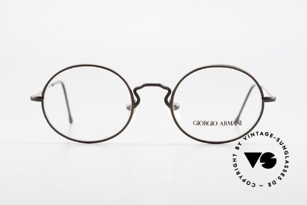 Giorgio Armani 247 Lackierung Glänzt Braun Grün, ovale Brillenform, M Gr. 49/20; zeitloser Klassiker, Passend für Herren