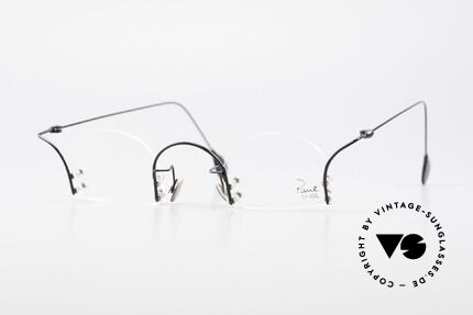Paul Chiol 2000 Randlose Vintage Kunstbrille, vintage Paul Chiol Designer-Brillenfassung der 90er, Passend für Herren und Damen