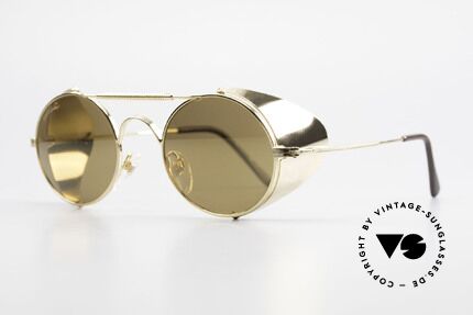 Serious Fun Frogman Steampunk Sonnenbrille Gold, gold-verspiegelte Gläser für extreme Wetterbedingungen, Passend für Herren und Damen