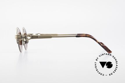 Koure KR8100 Runde 90er Steampunk Brille, also einer Sicht auf die Zukunft, aus einer früheren Zeit, Passend für Herren und Damen