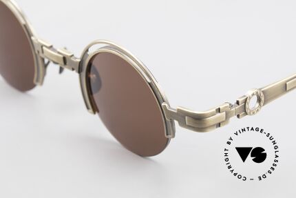 Koure KR8100 Runde 90er Steampunk Brille, Spitzenqualität aller Komponenten; 100% UV Protection, Passend für Herren und Damen