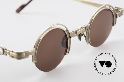 Koure KR8100 Runde 90er Steampunk Brille, ungetragenes 90er Einzelstück und KEINE Reproduktion!, Passend für Herren und Damen