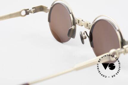 Koure KR8100 Runde 90er Steampunk Brille, Größe: medium, Passend für Herren und Damen