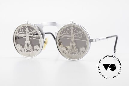 Hi Tek Paris Mit Blenden Zum Hochklappen, Hi-Tek Sonnenbrille Modell Paris von 1992, Steampunk, Passend für Herren und Damen