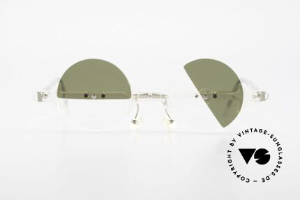 Design Maske Berlin - Omega Mit Drehbaren Sonnengläsern, funktionale Alltagsbrille und Blickfang gleichermaßen, Passend für Herren und Damen