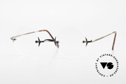 Bonneville by Brendel Schlichte Alte Randlosbrille, Bonneville by Brendel Model 6, VINTAGE Brille, Passend für Herren und Damen