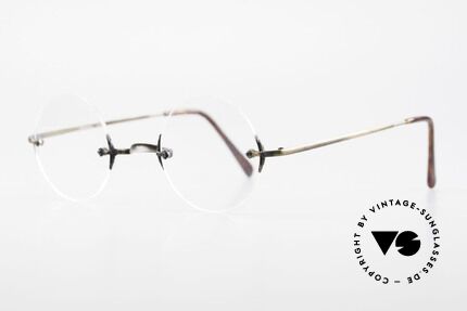 Bonneville by Brendel Schlichte Alte Randlosbrille, elegante zeitlos koloriert: glänzt "antik messing", Passend für Herren und Damen
