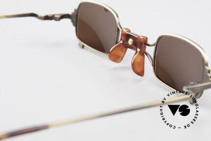 Koure KR8028 Eckige 90er Steampunk Brille, ungetragenes 90er Einzelstück und KEINE Reproduktion!, Passend für Herren und Damen