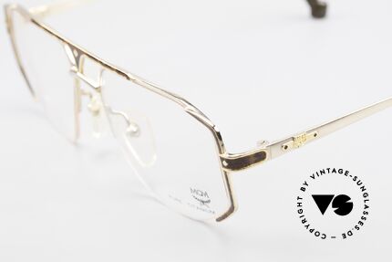 MCM München 5 Pure Titanium Brille Vergoldet, enorm komfortabel (nur 22 Gramm); Größe 54/17, Passend für Herren