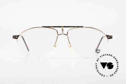 MCM München 10 Vergoldete Brille Wurzelholz, vergoldeter Rahmen mit Wurzelholz-Applikation, Passend für Herren