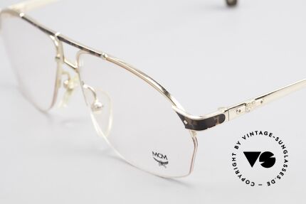MCM München 10 Vergoldete Brille Wurzelholz, enorm komfortabel (halb randlos); in Größe 56/22, Passend für Herren