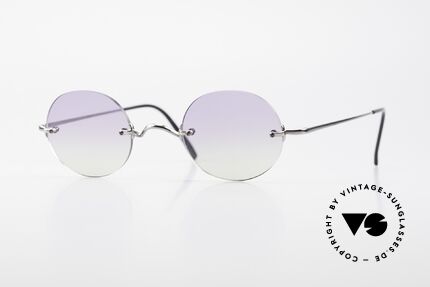 Freudenhaus Flemming Runde Sonnenbrille Randlos, randlose Sonnenbrille von FREUDENHAUS, München, Passend für Herren und Damen