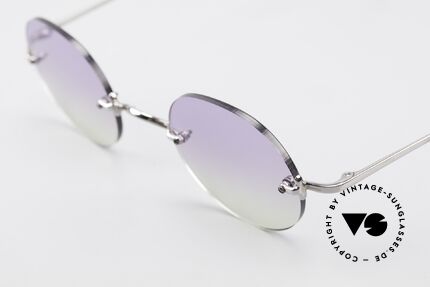 Freudenhaus Flemming Runde Sonnenbrille Randlos, ungetragen (wie alle unsere vintage Designerbrillen), Passend für Herren und Damen