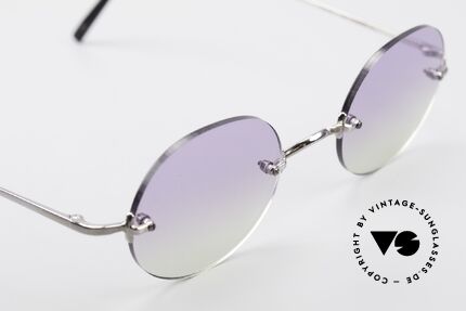 Freudenhaus Flemming Runde Sonnenbrille Randlos, KEINE Retromode, ein altes Original von Freudenhaus, Passend für Herren und Damen