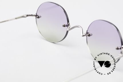 Freudenhaus Flemming Runde Sonnenbrille Randlos, sehr schönes Accessoire; durchaus auch abends tragbar, Passend für Herren und Damen